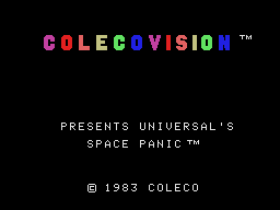 Space Panic title screen for Colecovision
